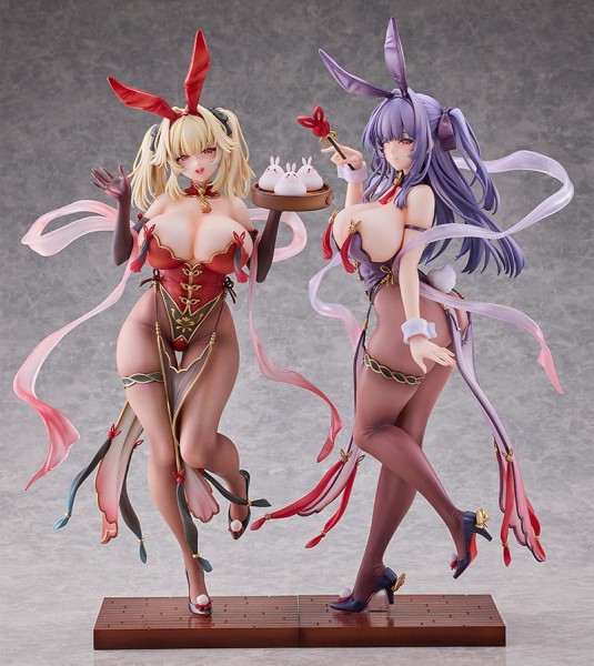 Moehime Union: Cheongsam Bunny Yuri & Stella 1/4 Scale PVC Statue